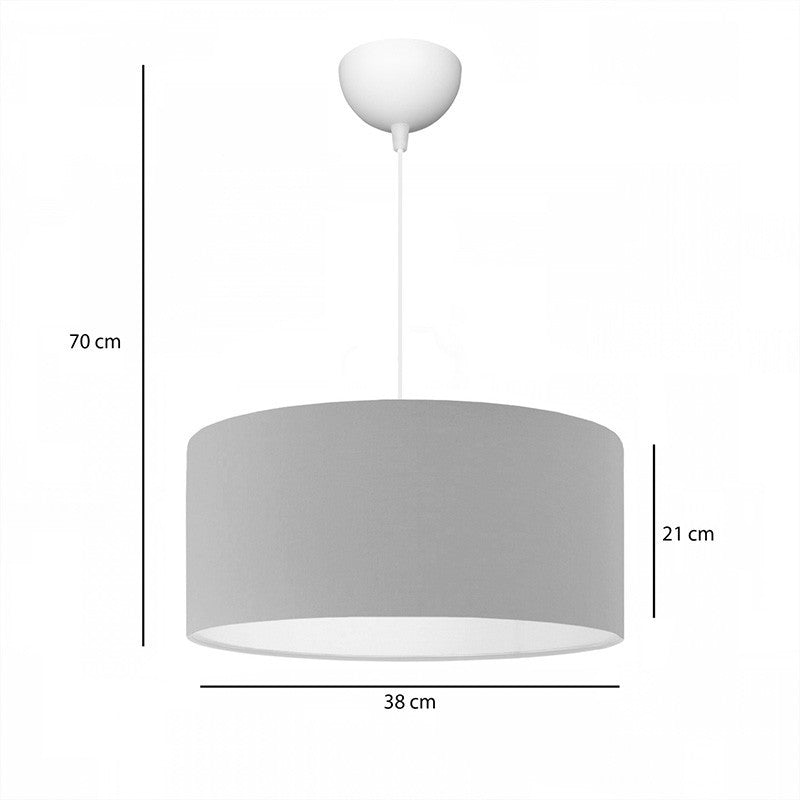 Suspension luminaire plafonnier  abat jour beige 38x21cm