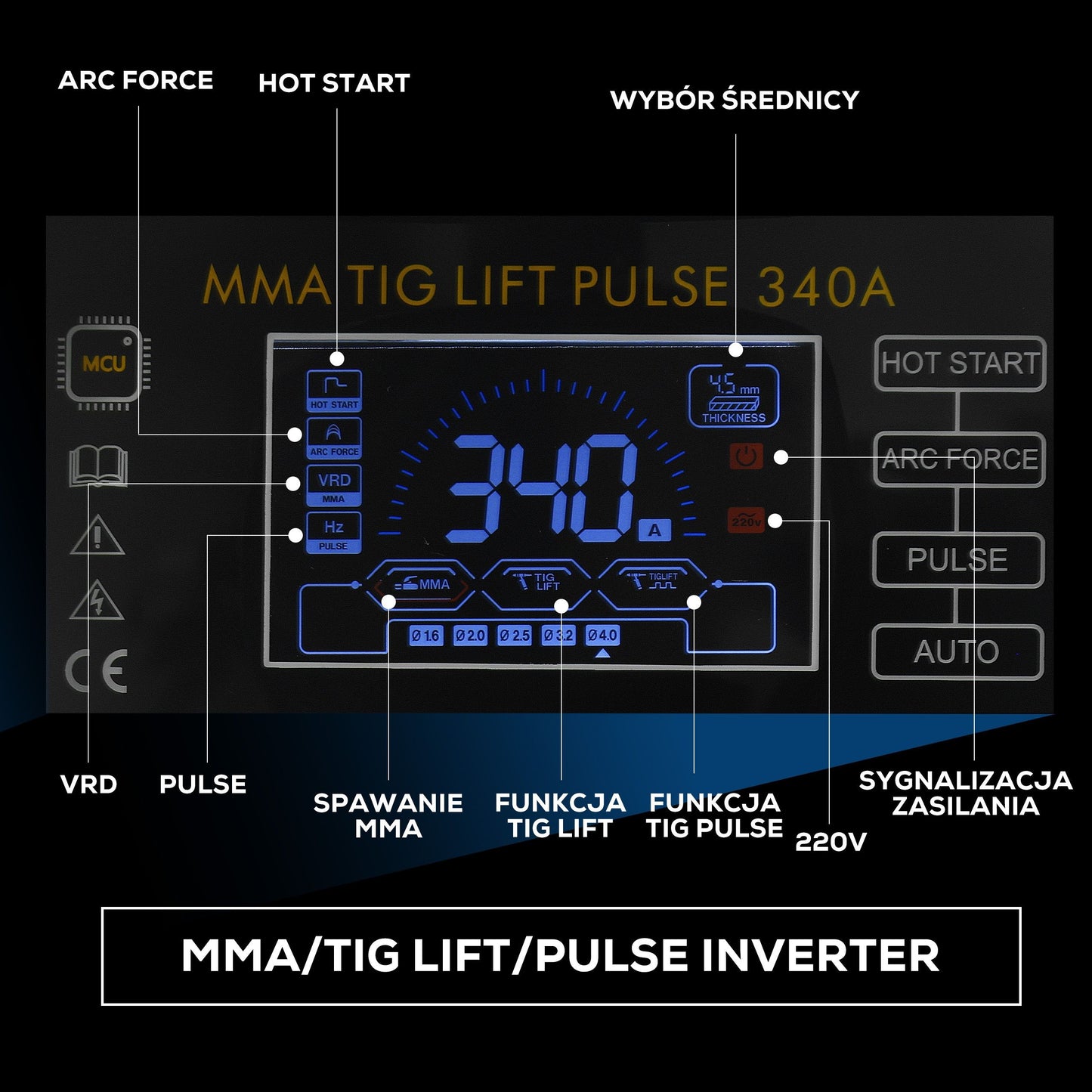 Poste a souder INVERTER MMA TigLift Pulse 340A