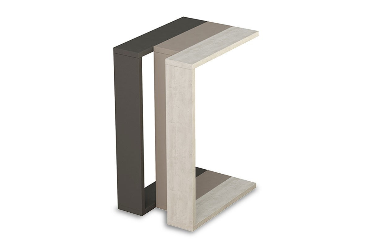 Table d'appoint anthracite 40x30x5cm