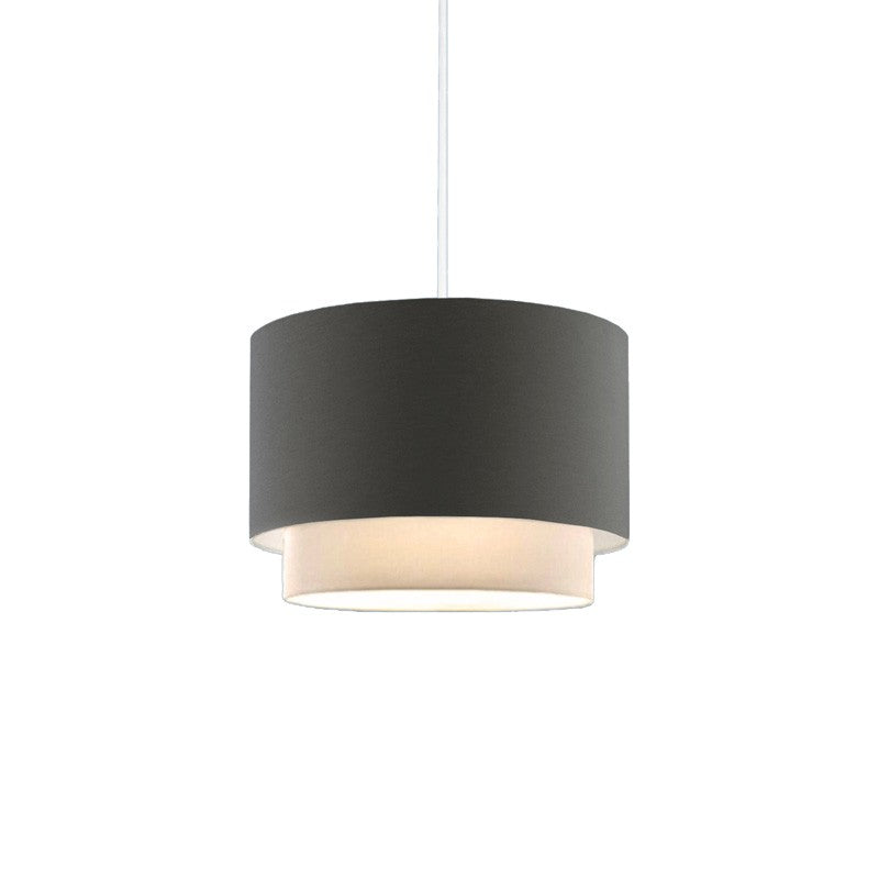 Suspension luminaire plafonnier abat jour anthracite 30x20 cm
