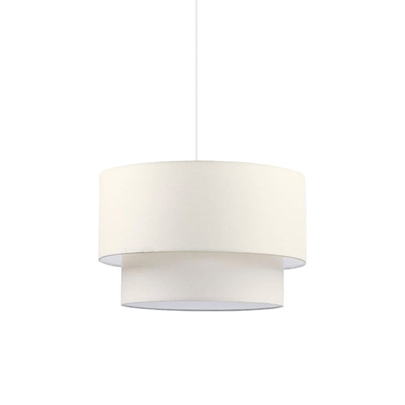 Suspension luminaire plafonnier abat jour blanc crème 30x20 cm