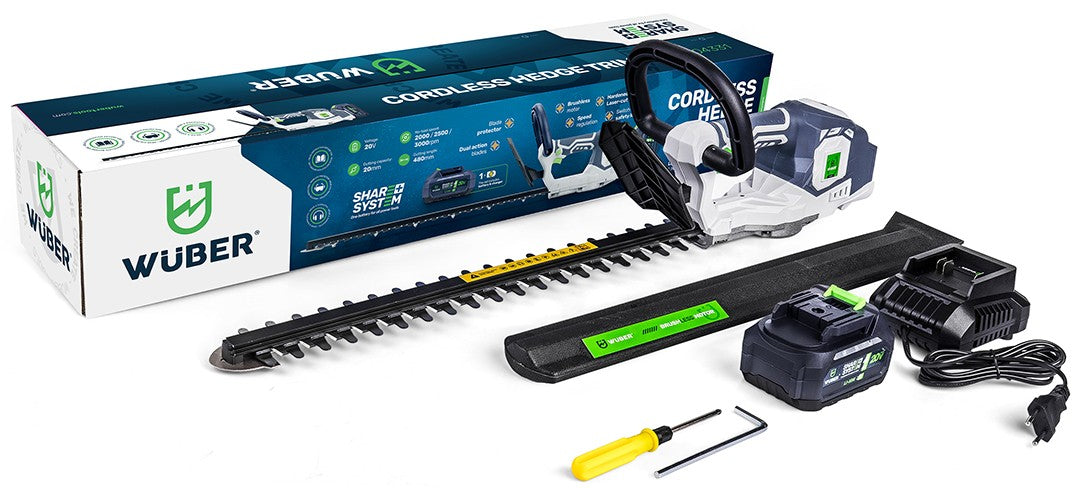 Taille-haie électrique sans fil sur batterie WUBER 48 cm