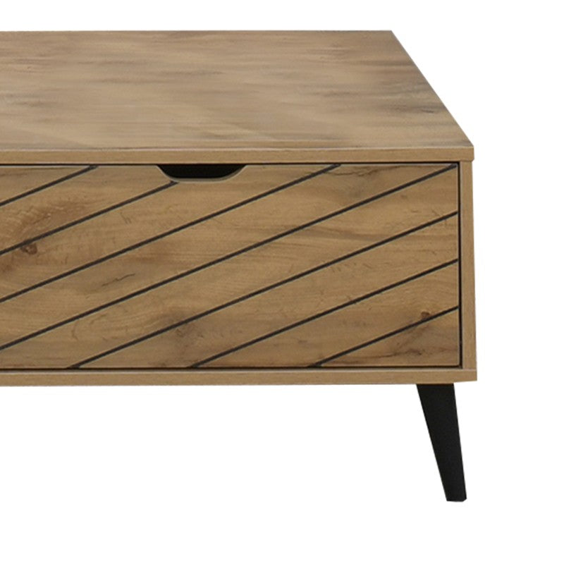 Table basse bois mélamine Sonoma 120 x 60 x 41,6 cm