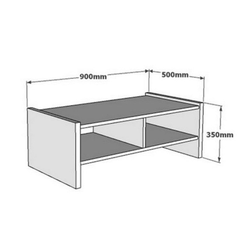 Table basse bois chêne 90x50x35 cm
