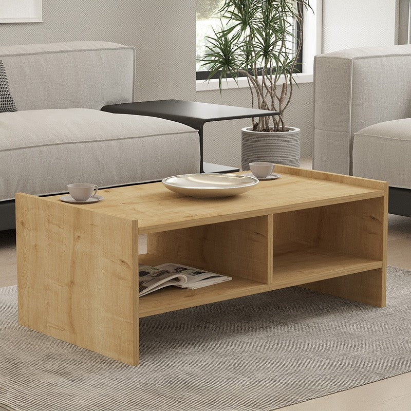 Table basse bois chêne 90x50x35 cm