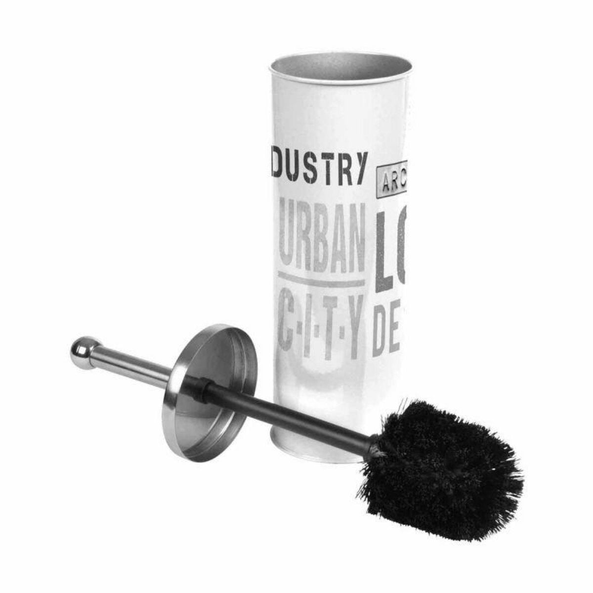 Brosse WC Imprimé Urban Loft 38cm Blanc