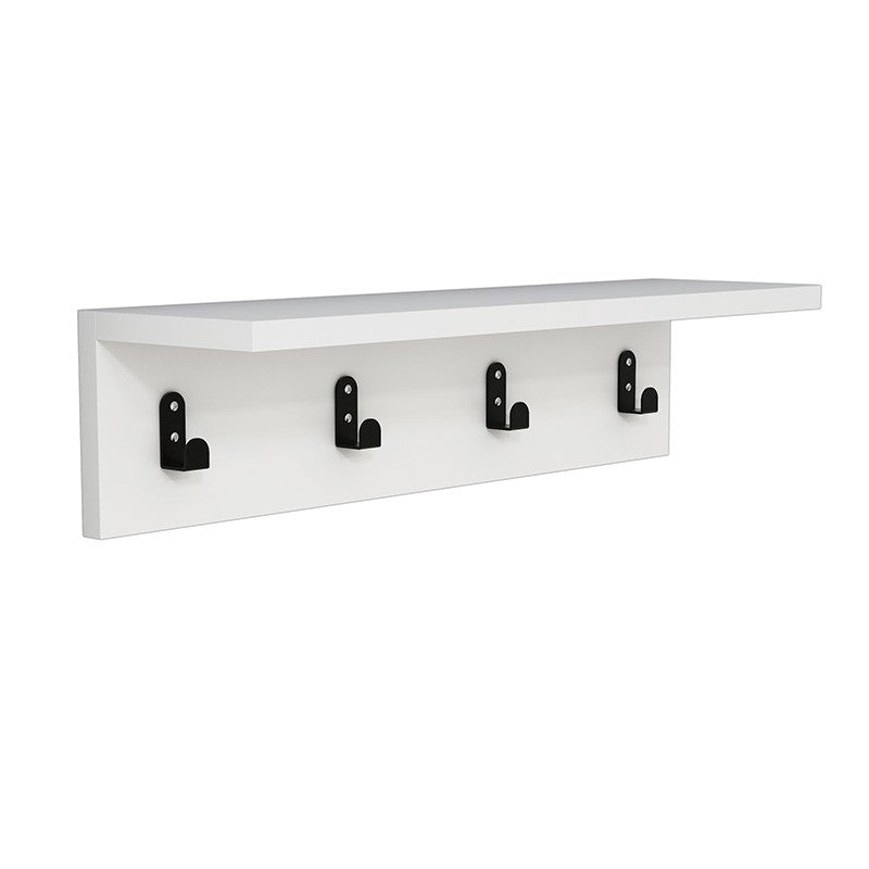 porte manteau mural blanc 60x16x14,5 cm