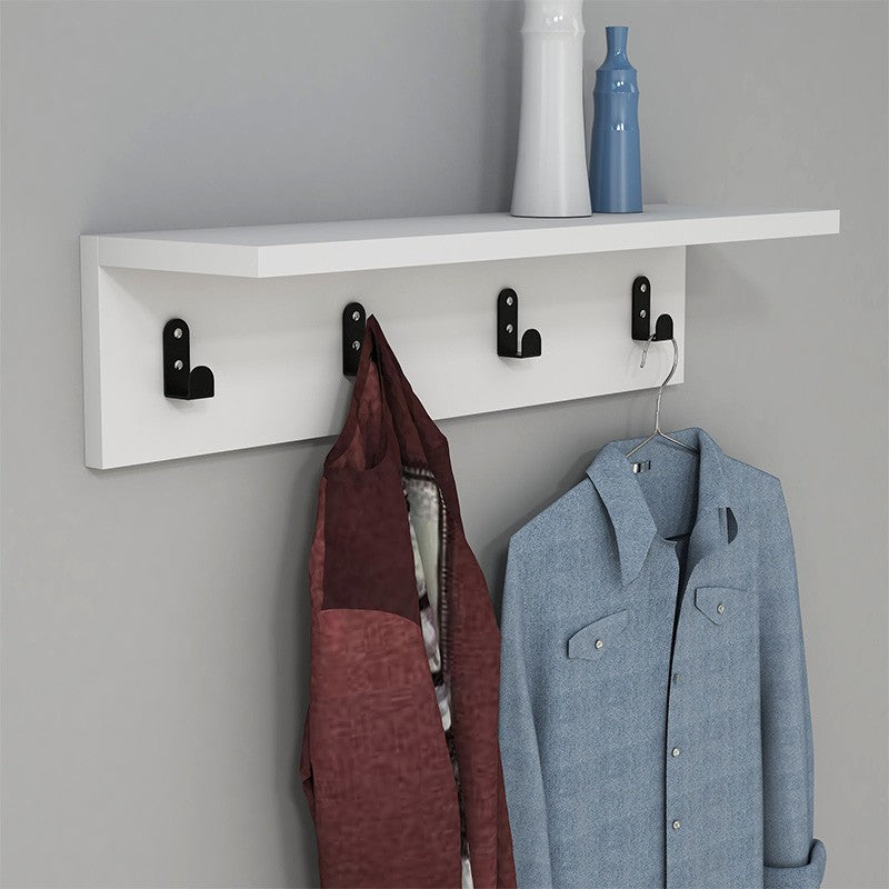 porte manteau mural blanc 60x16x14,5 cm