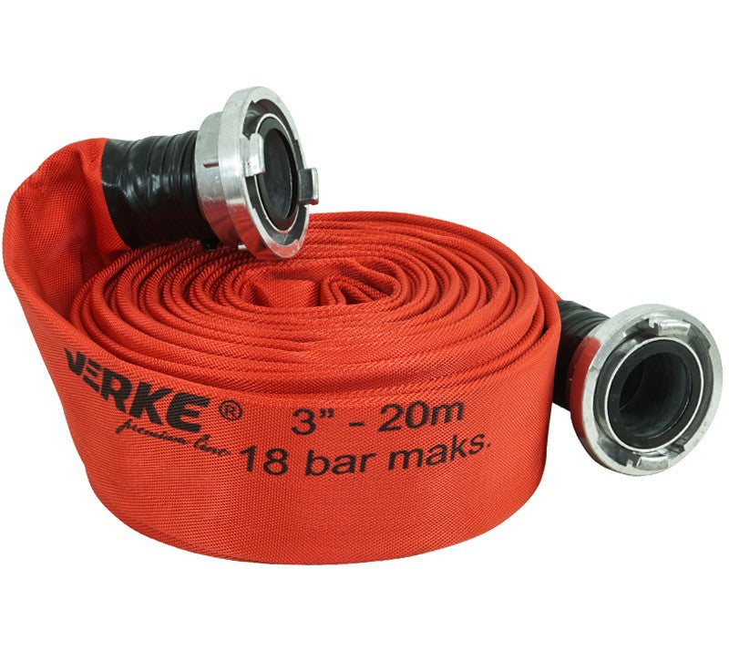 Tuyau d'incendie pompe vide cave 3"x20 m 18 bar avec raccords